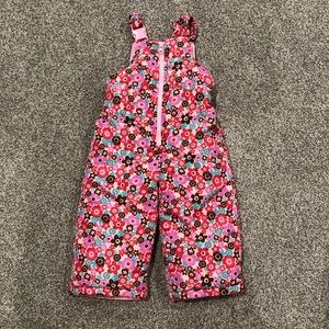 Pink Floral Snowpants